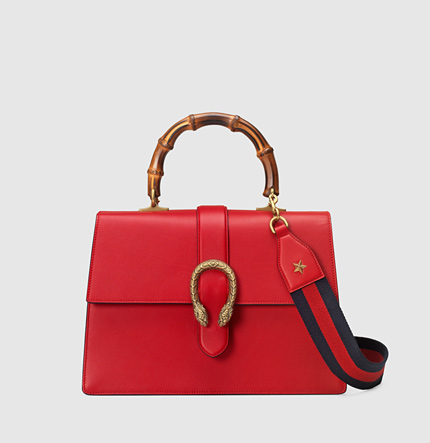 Authentic Gucci Dionysus Top Bamboo Handle Bag 421999 Red